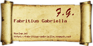 Fabritius Gabriella névjegykártya